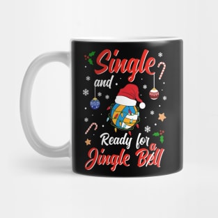 Funny Volleyball Player Costume Single and ready for Jingle Bell Mug